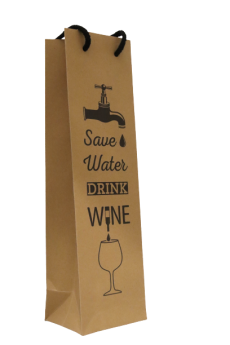 1er Tragetasche "Save Water Drink Wine"
