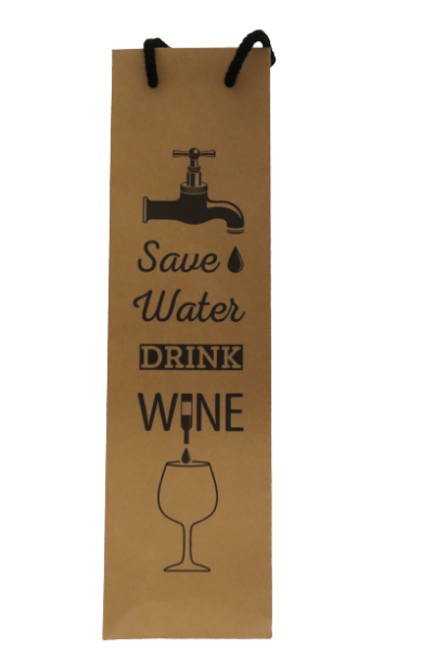 1er Tragetasche "Save Water Drink Wine"